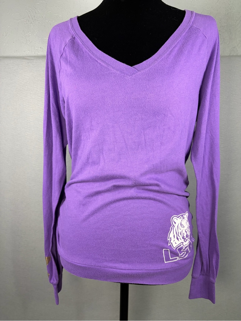 Y2K 2000’s Victoria's Secret collaboration LSU V-Neck Long Sleeve
